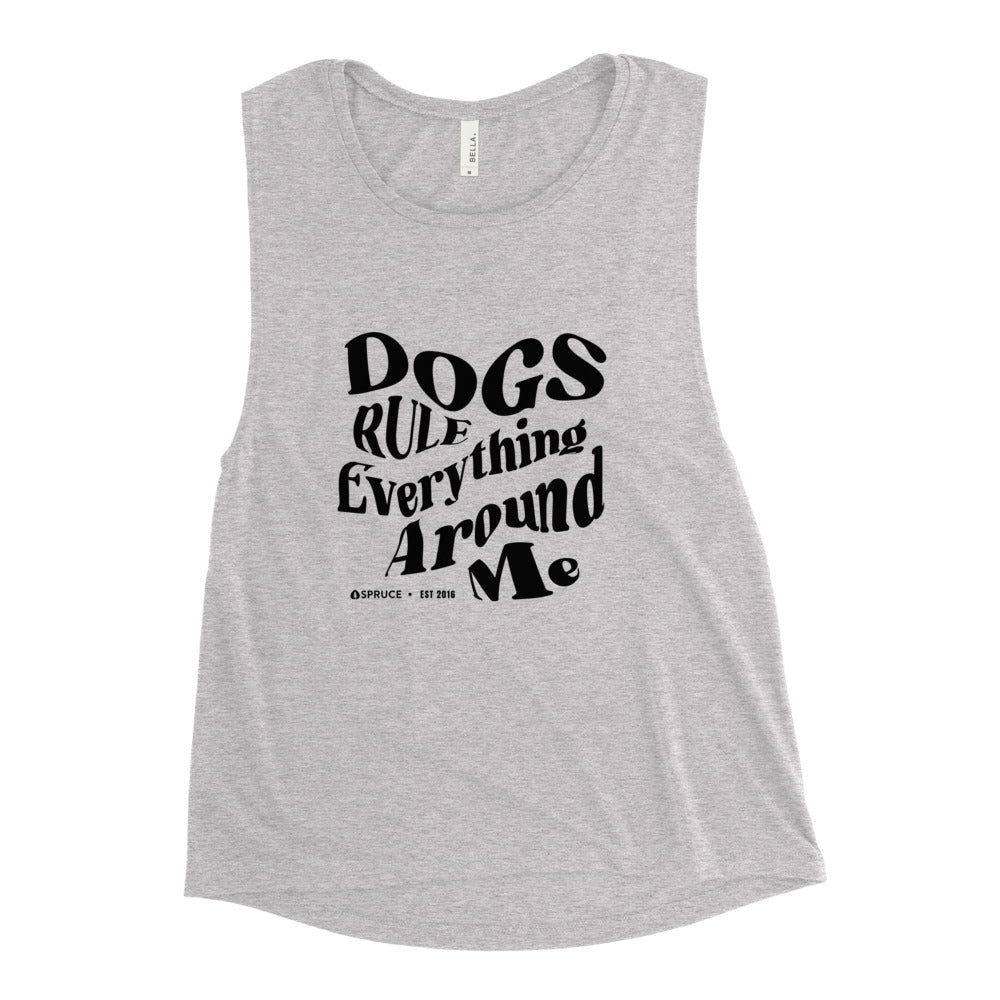 Ladies’ 'Dogs Rule' Muscle Tank